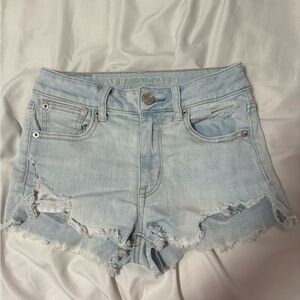 light wash AE shorts